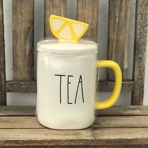 Rae Dunn TEA lemon topper mug